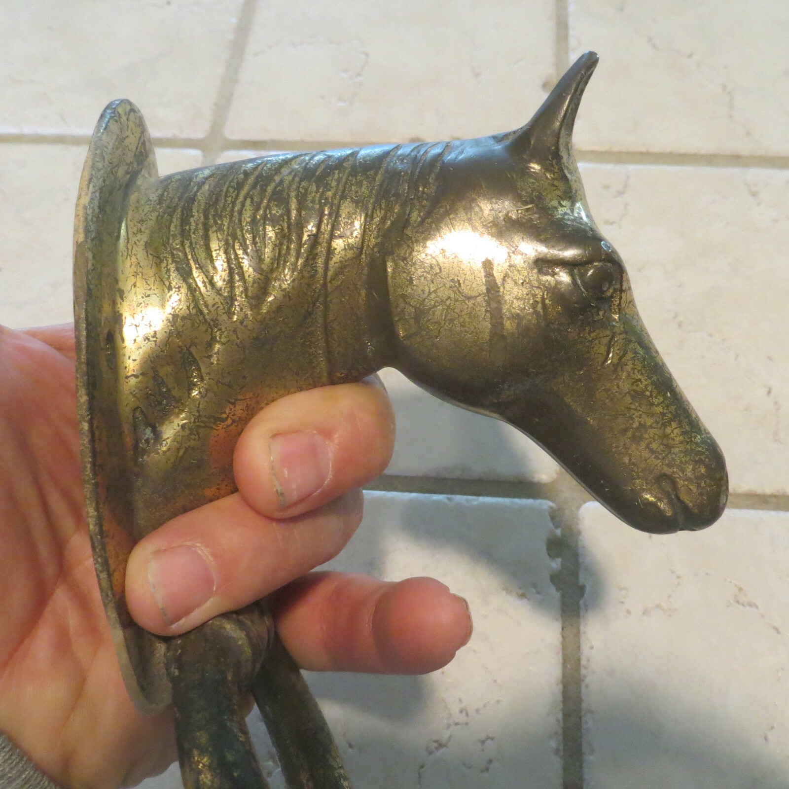 Vintage Brass Horse Head Door Knocker