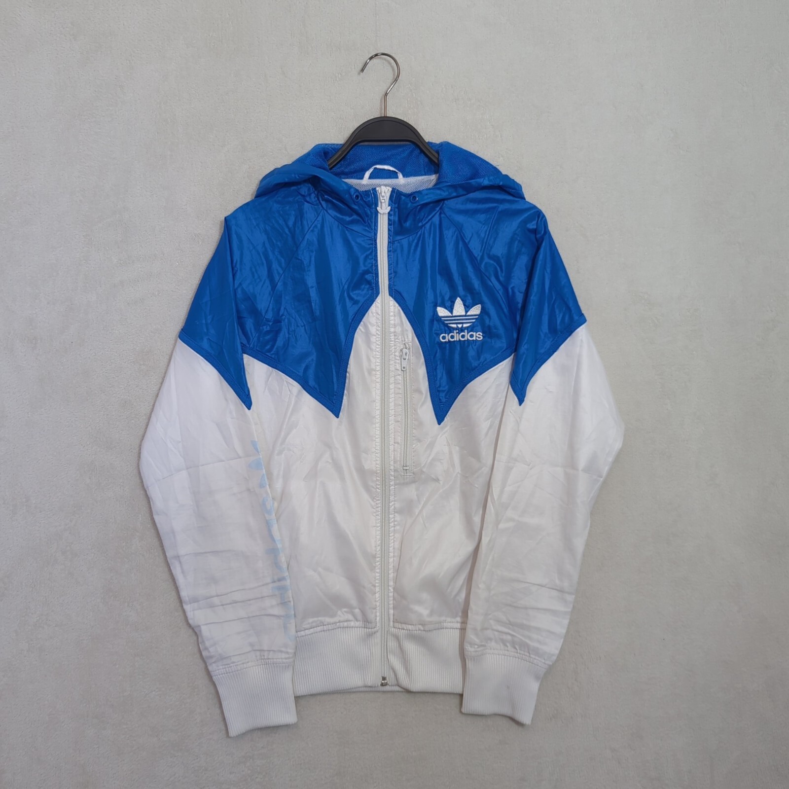Retro Adidas Track Jacket Sz.XS Men's White Blue Colorful