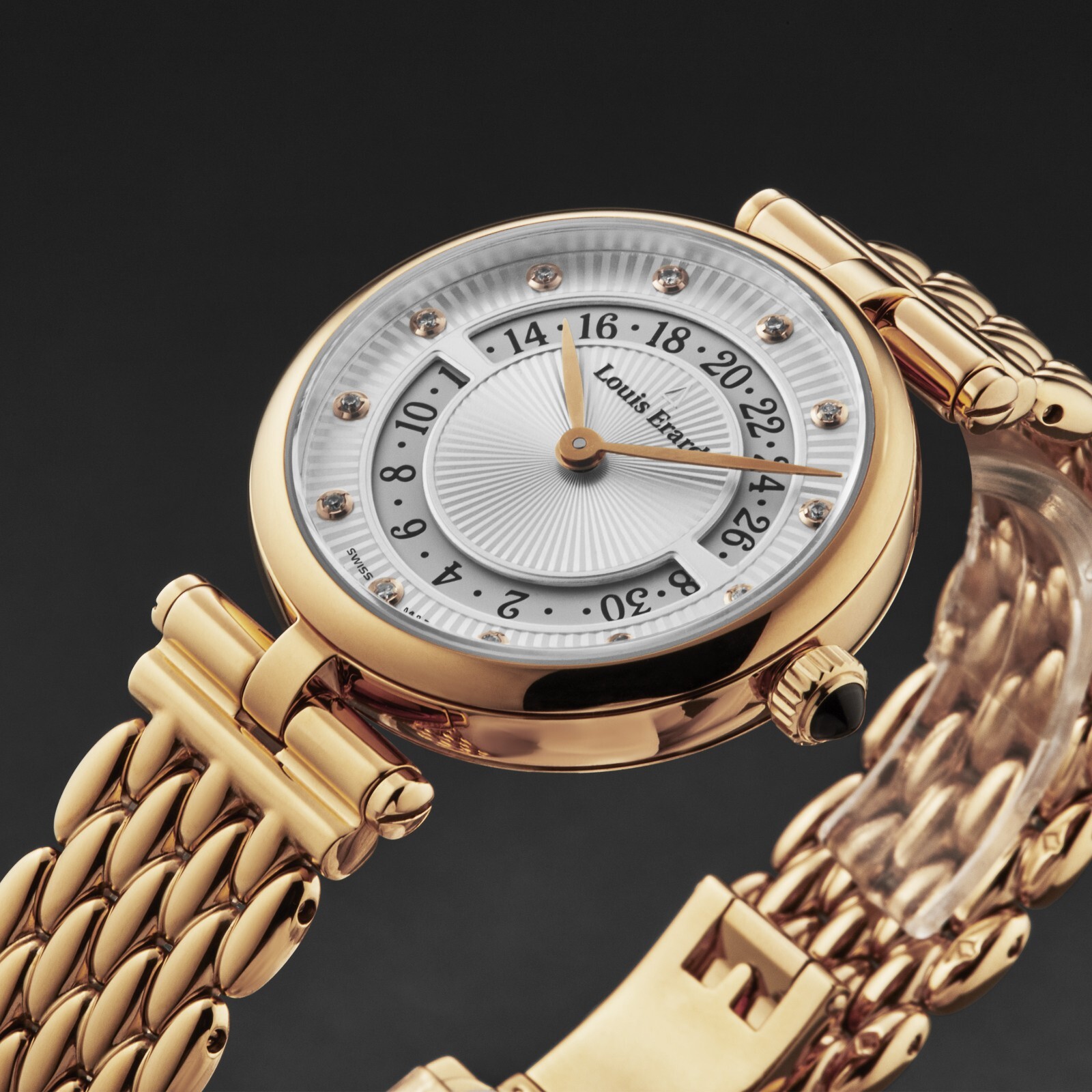 Pre-owned Louis Erard Louiserard Romance, L, Rgld, Sil-d,rgld-b,m Q