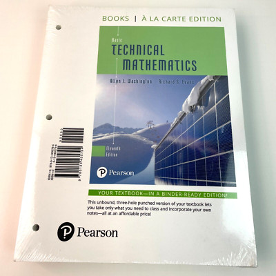Basic Technical Mathematics by Washington Allyn Evans 11th Ed (Loose Leaf) *NEW