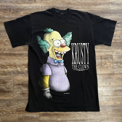 Vintage 1997 The Simpsons Krusty The Clown Single-Stitch T-Shirt Size Medium