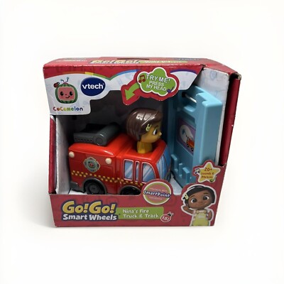VTech CoCoMelon Go! Go! Smart Wheels Nina s Fire Truck and Track