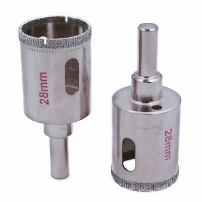 2Pcs 28mm 1-1/8'' inch Diamond Hole Saw Granite Drill Bit Masonry Tools for Stone