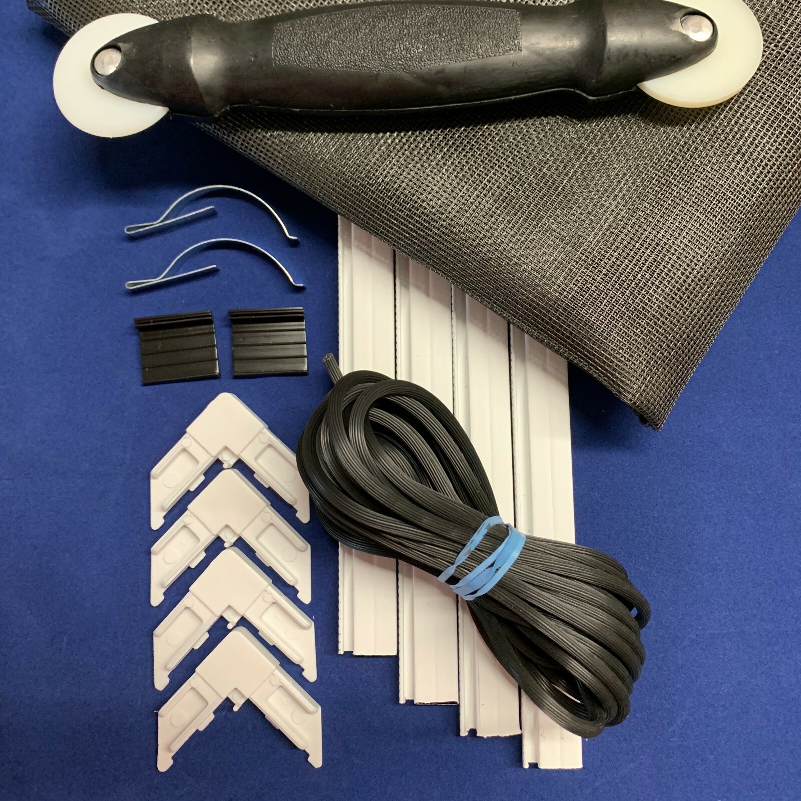 Complete Window Solar Screen Frame Kit 5/16”x 3/4” White frame 36" x