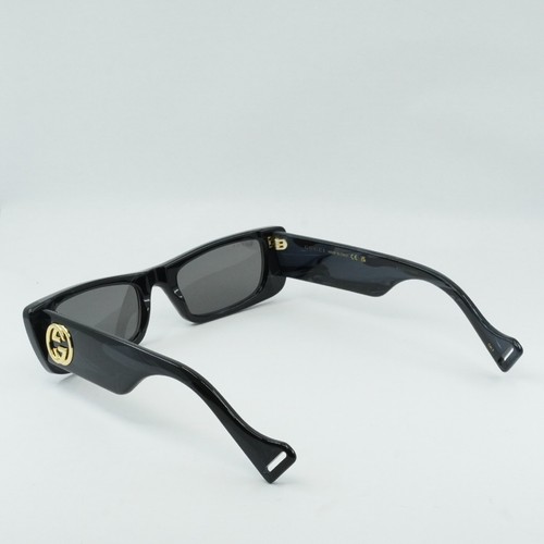 Pre-owned Gucci Gg0516s 013 Black Havana/silver Mirror 52-20-145 Sunglasses