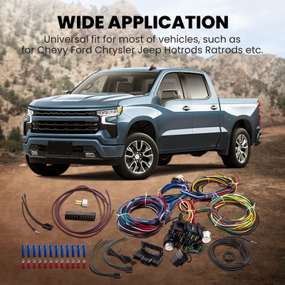 21 Circuit Universal Wiring Harness Wire Kit for  Chevy Chevelle 64-72 XL WIRES