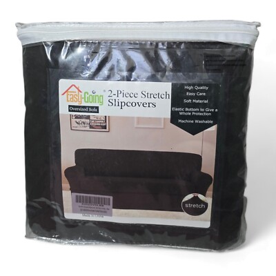 Easy-Going Stretch Sofa Slipcover | 2 Piece Set | Chocolate Color 