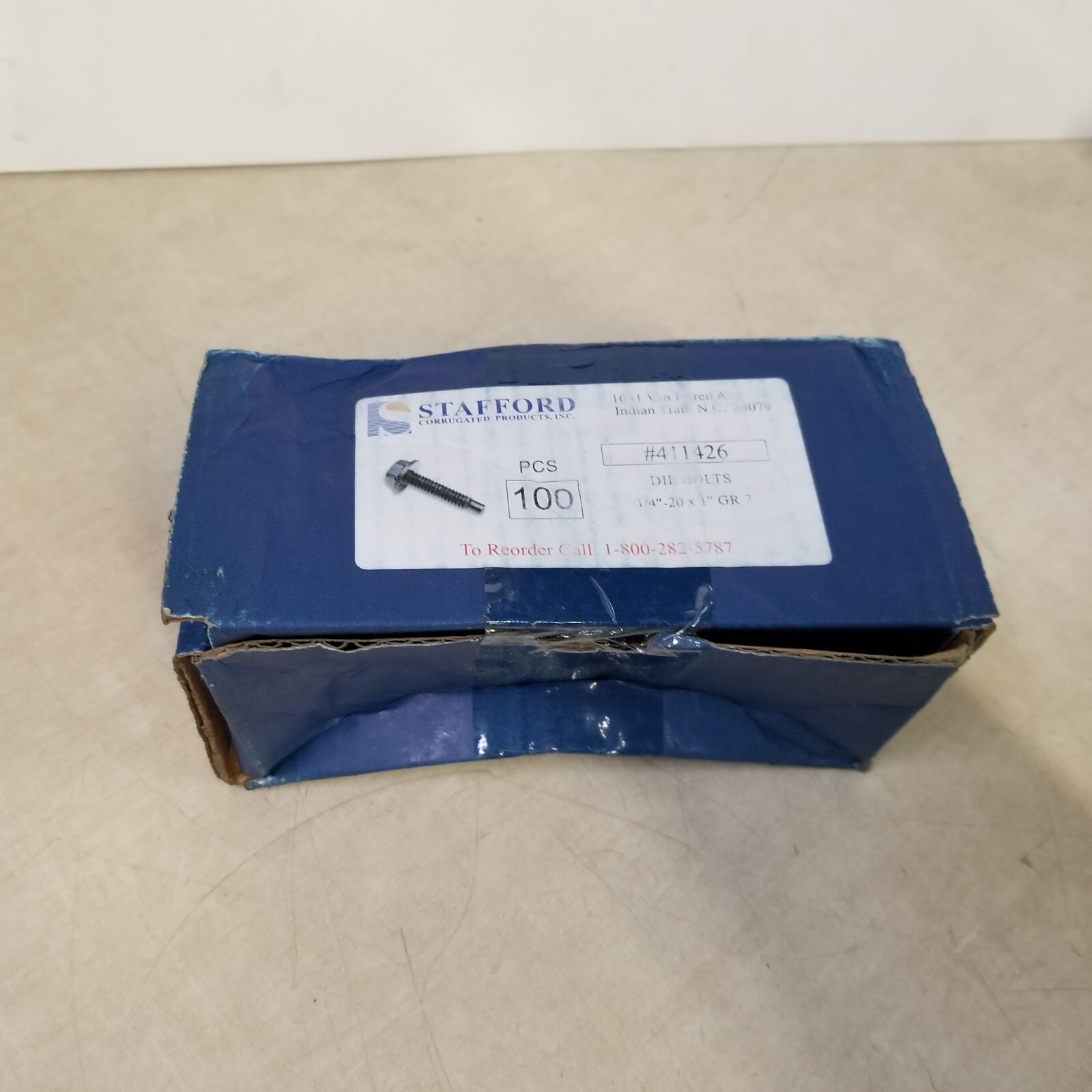 サモア Lot Of 100 Stafford 411426 Die Bolts 1/4