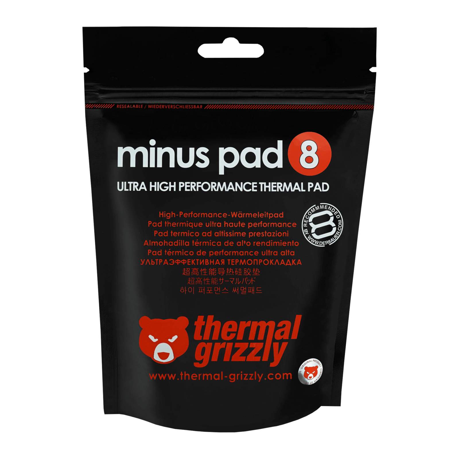 Thermal Grizzly Minus Pad 8 - 30 x 30 x (0.5mm, 1mm, 1.5mm, 2mm)