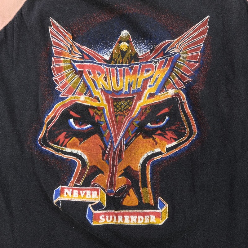 Rare VTG Triumph Thunder Seven Never Surrender Tour T Shirt