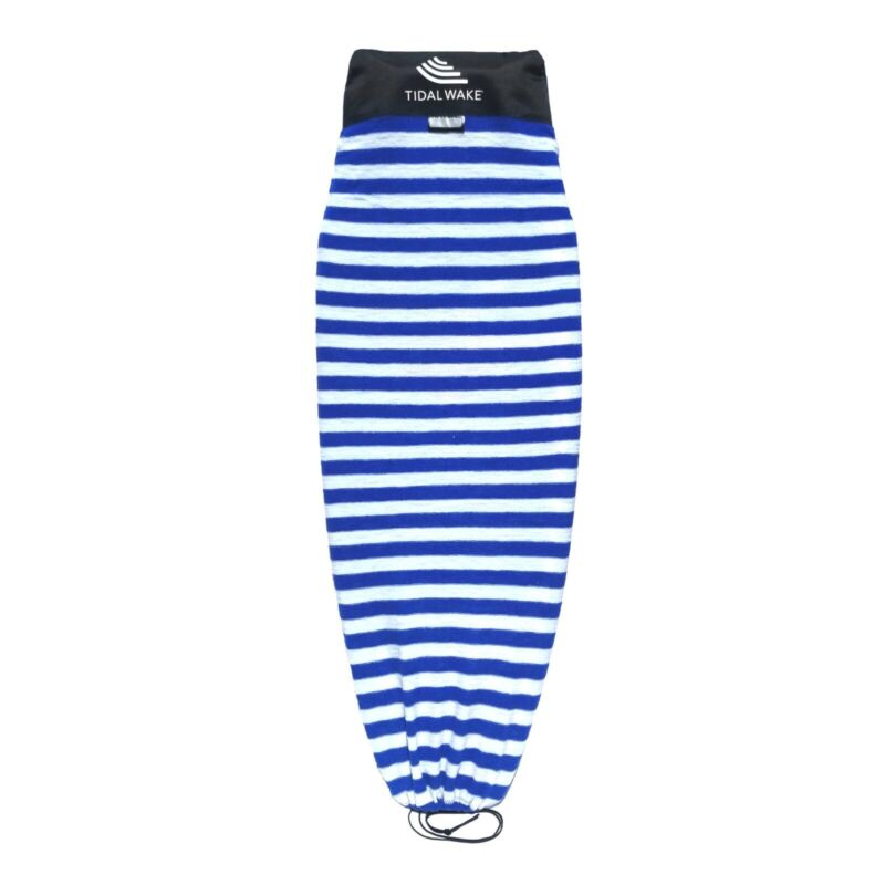 Tidal Wake Tag-it Snub Nose Surf Board Sock W/ Built-in Name Tag Blue Wht 22531