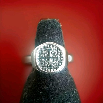 Erick's Sterling Silver Crusader Cross Ring Size 9.5 Taxco.925