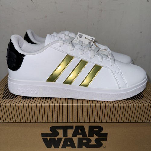 ●Kidd-x adidas Star Wars Grand Court 2.0 Shoes Kids, White/Gold