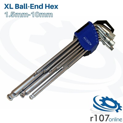 Blue Point 9pc Extra Long Ball-End Hex Allen Key Set - As sold by Snap On