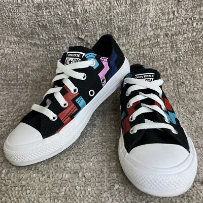 Converse Voltage Zig Zag All Star Low University Black Red Junior 1 677193F