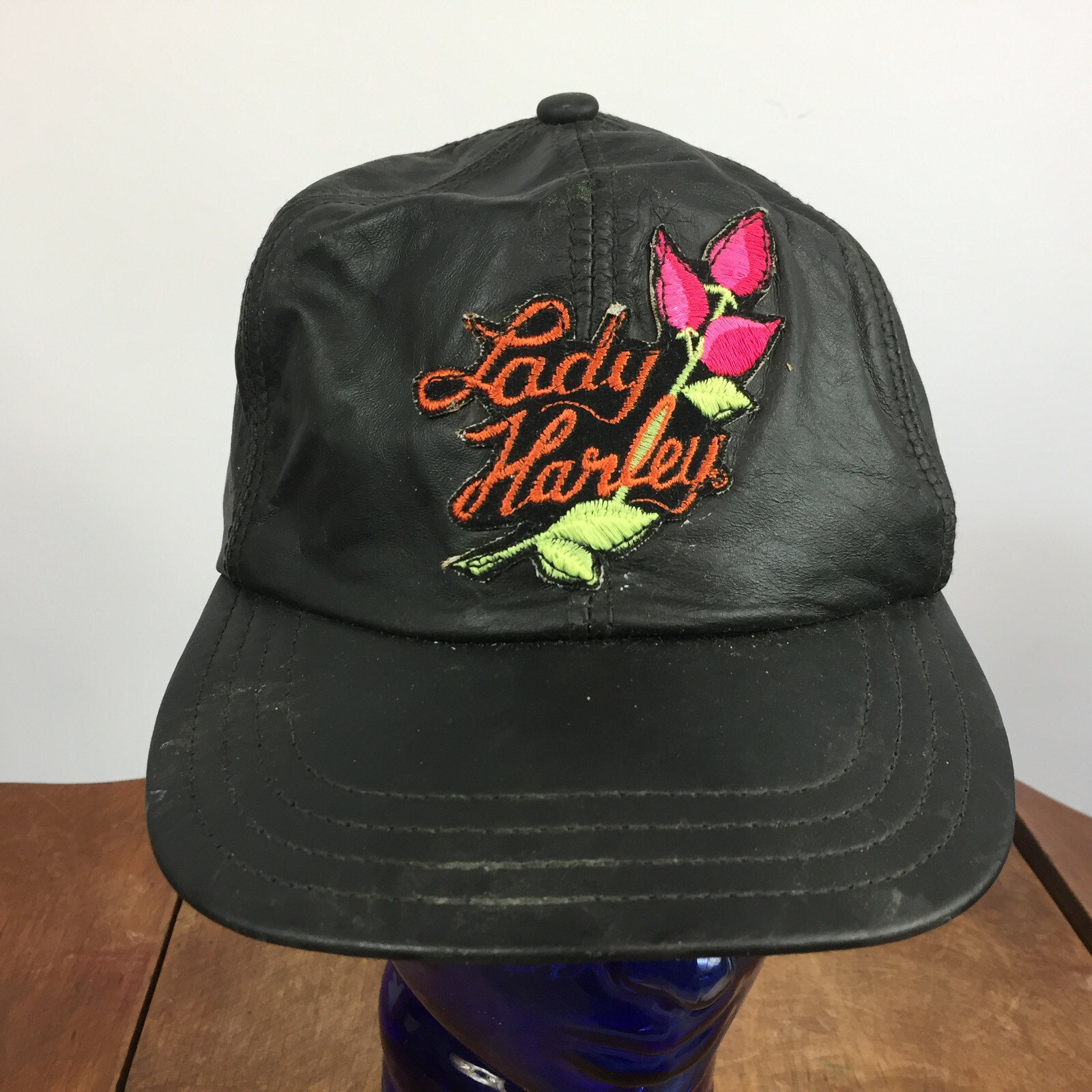 Vintage 80s 90s Lady Harley Motorcycle Biker Leather Patch