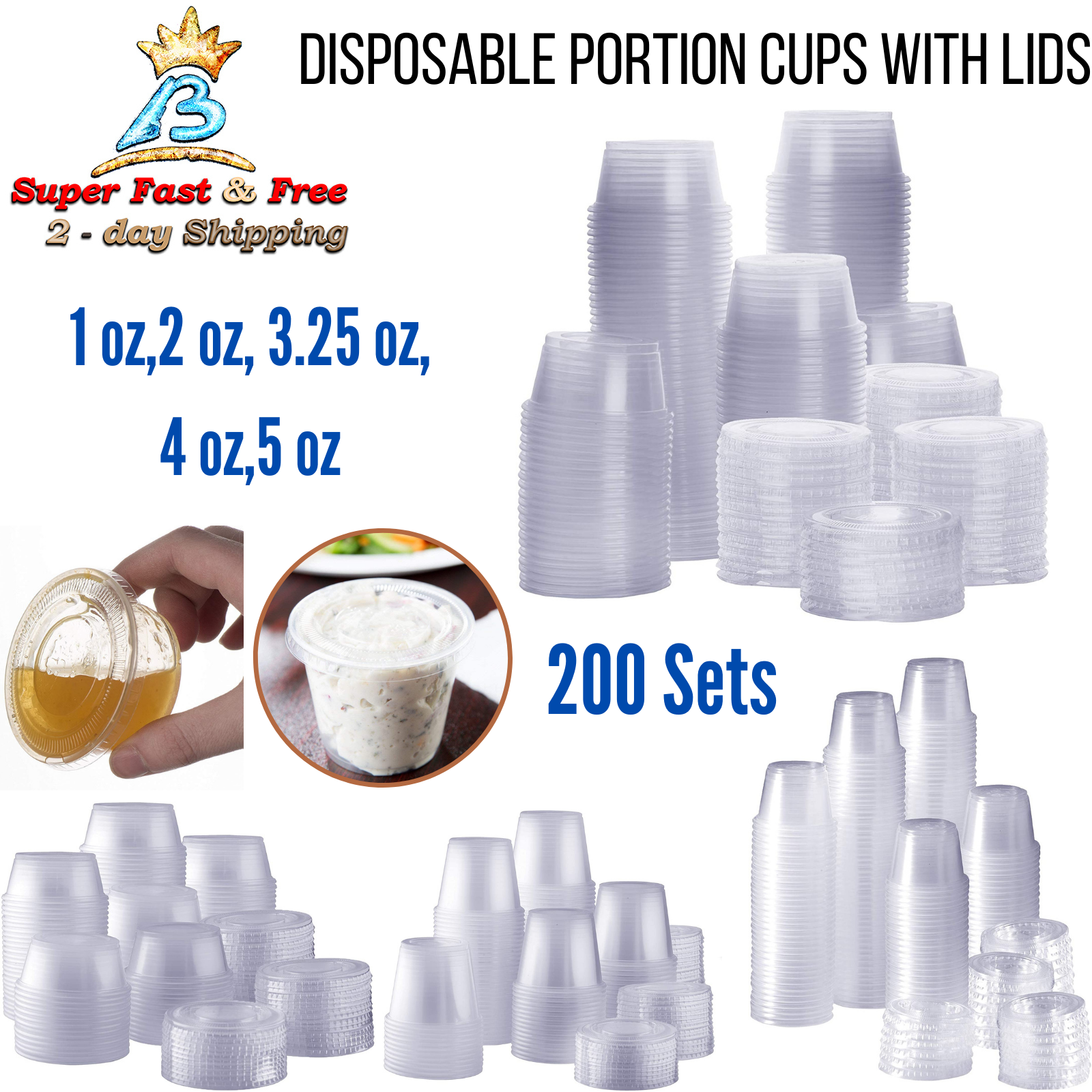 Souffle Cup With Cover Lid Disposable Souffle Storage