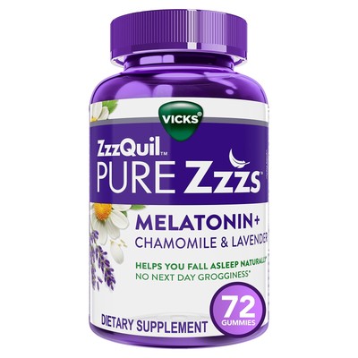 ZzzQuil PURE Zzzs Melatonin Sleep Aid Gummies, Helps You Fall Asleep Naturall...