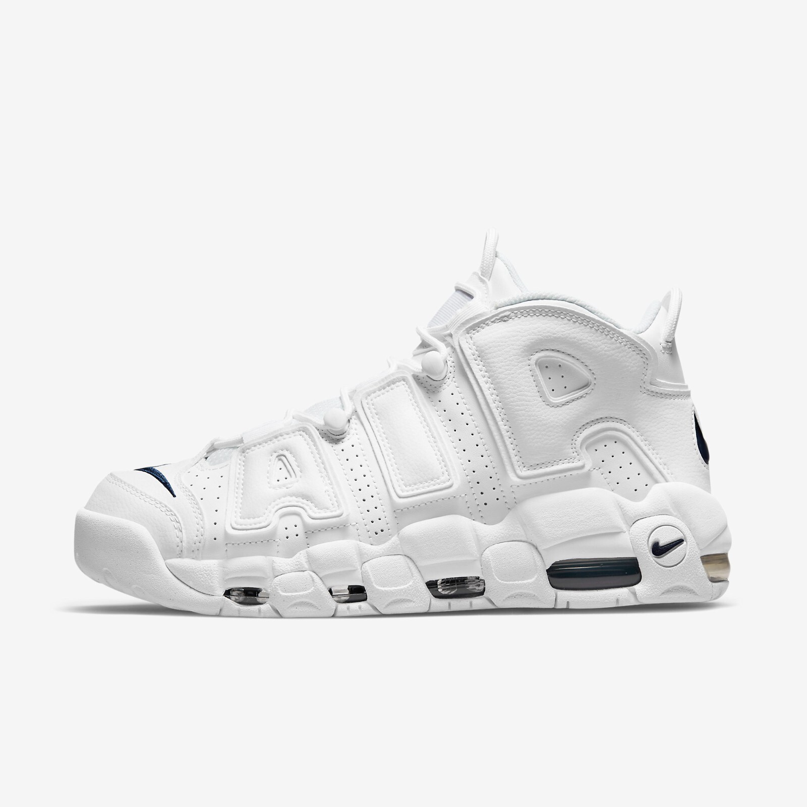 

Кроссовки Nike Air More Uptempo 96 White Midnight Navy DH8011-100, White/midnight navy/white, Nike Air More Uptempo 96 White Midnight Navy