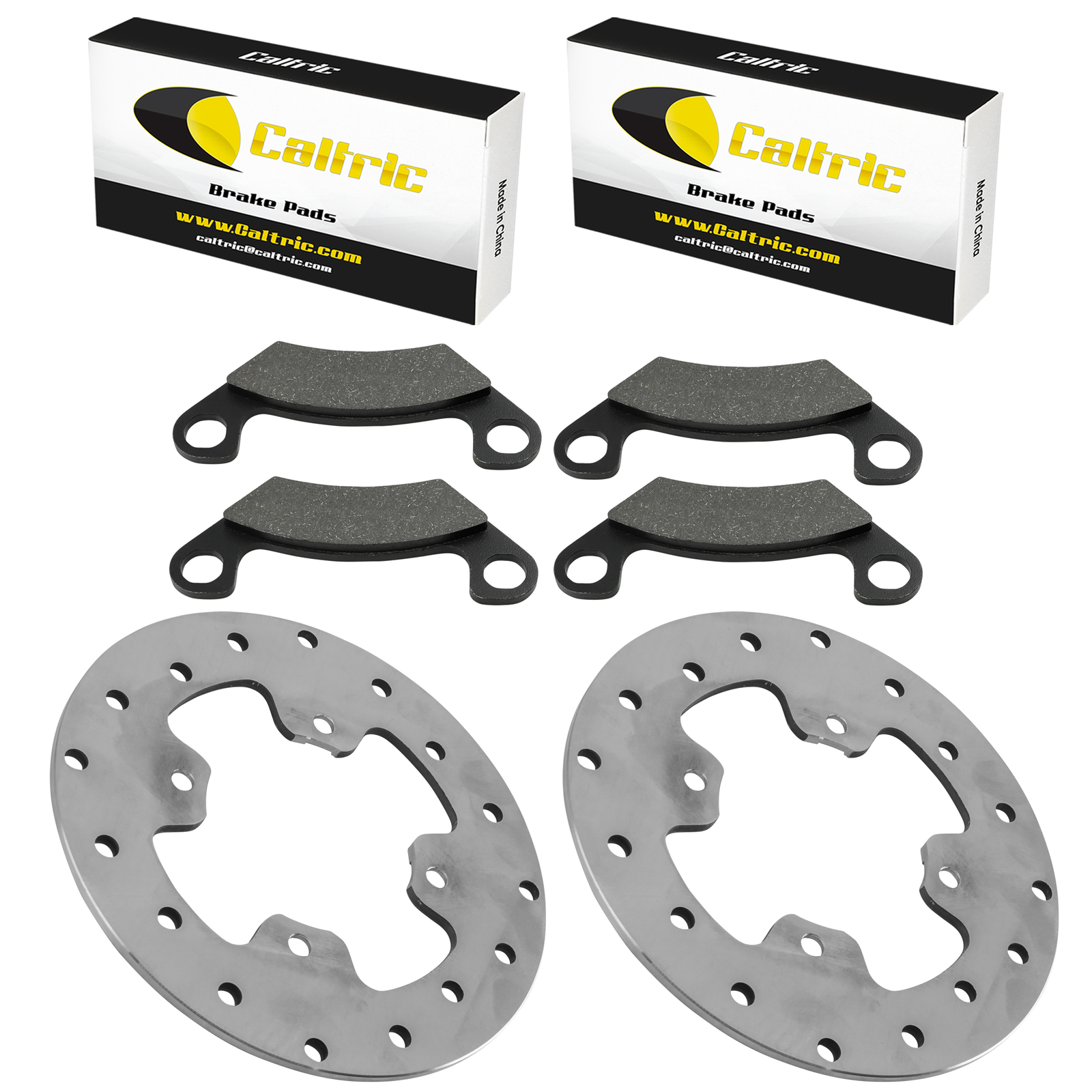 Rear Left and Right Brake Disc Rotor w/ Brake Pads for John