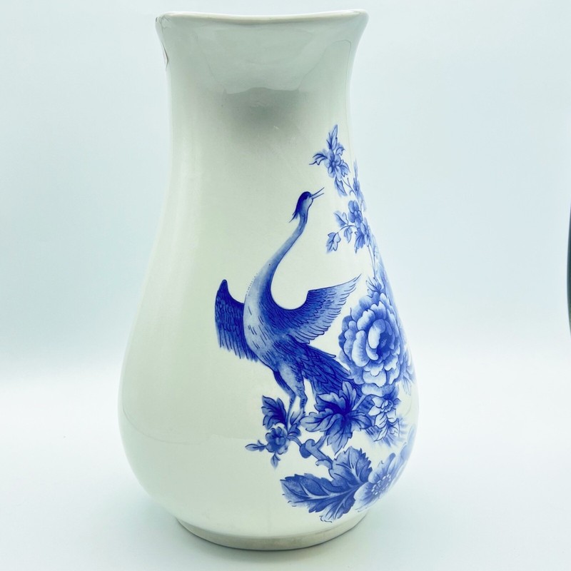 Vaso Vintage in ceramica da 9.4 pollici vaso floreale retrò ghiaccio incrinato p