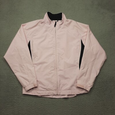Dryjoys Footjoy Jacket Women Large Pink Rain Coat Select Tour Hydro Golf Zip FJ