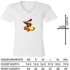 Details about / Gaming Super Mario Kart King Koopa Video Game Women Junior Girl V-Neck T-Shirt