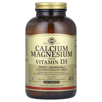 Calcium Magnesium with Vitamin D3, 300 Tablets