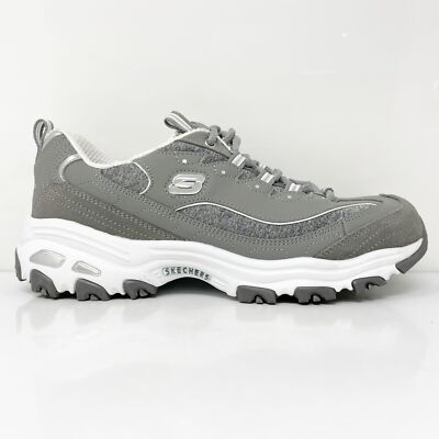 

Skechers Womens D Lites Me Time 11936 Серые повседневные туфли Кроссовки Размер 9, Серый, D Lites Me Time