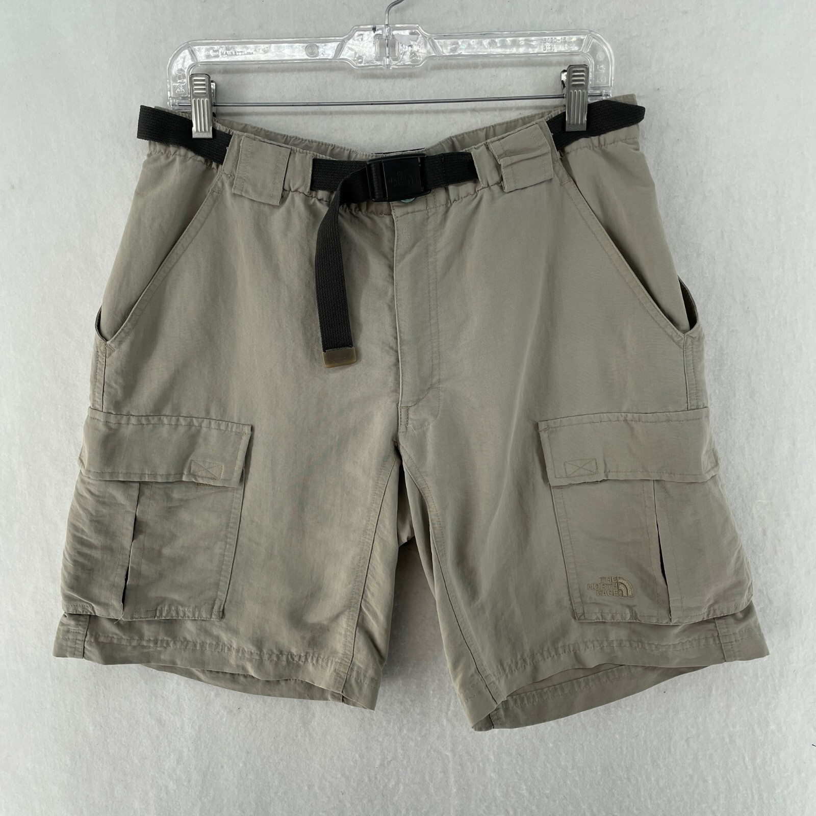 The North Face Tech Shorts Mens M Beige Hiking Cargo Pockets