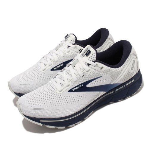 

Мужские шоссейные кроссовки Brooks Ghost 14 White Grey Navy Runner 1103691D-190, Ghost 14