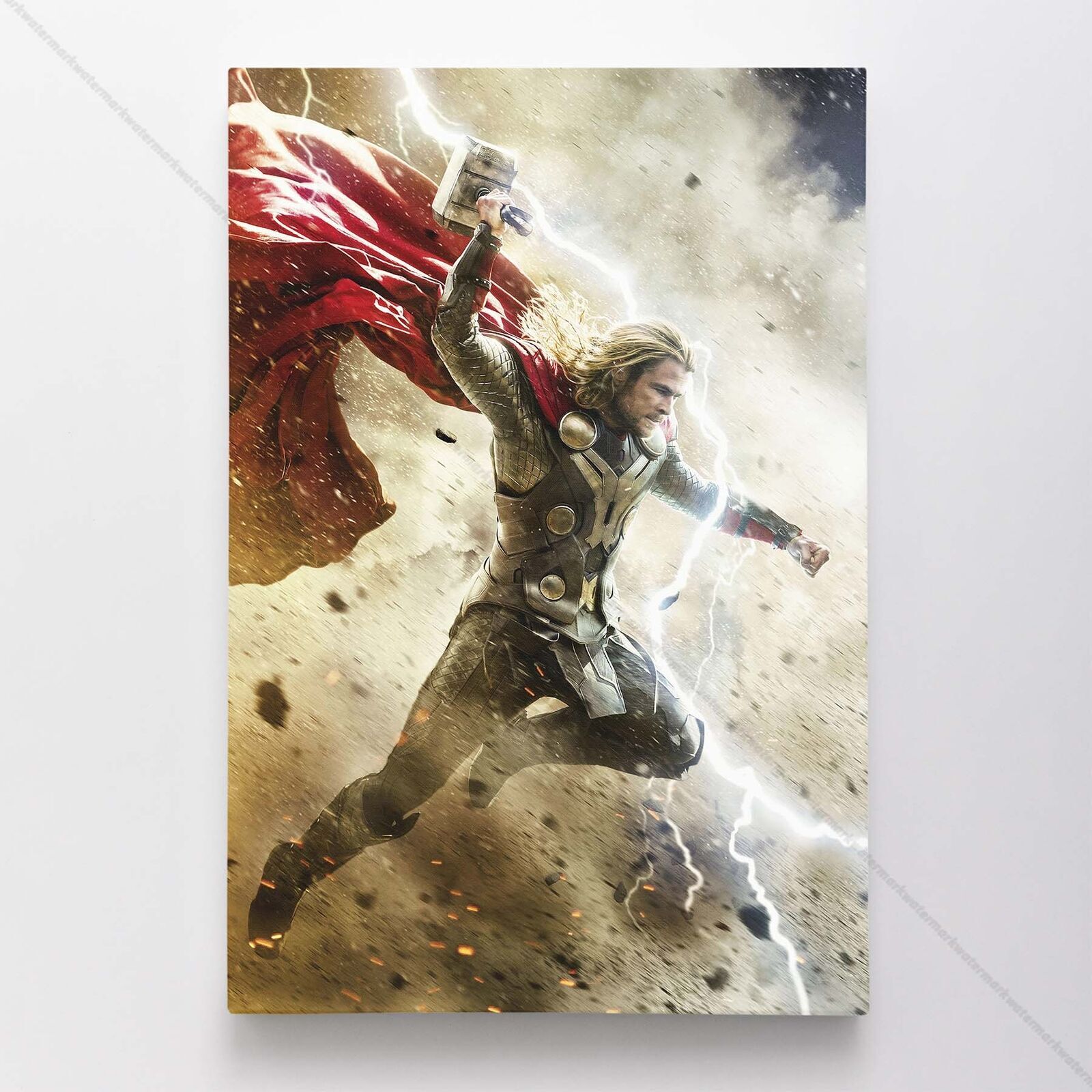 Thor Poster Canvas Dark World Avengers Movie Superhero Marvel MCU Print #1088