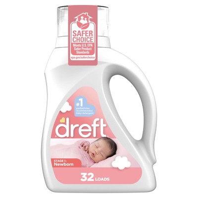 Dreft Stage 1 Newborn Baby Liquid Laundry Detergent, 32 Loads, 46oz FREE SHIP