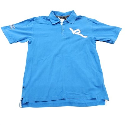 Rocawear Polo Shirt Boys XL 18-20 Blue Short Sleeve Big R Embroidered ROC Logo