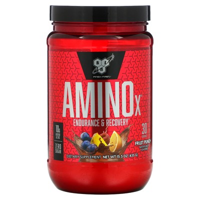 BSN Amino-X Endurance Recovery Agent Fruit Punch 15 3 унции 435 г Качество GMP