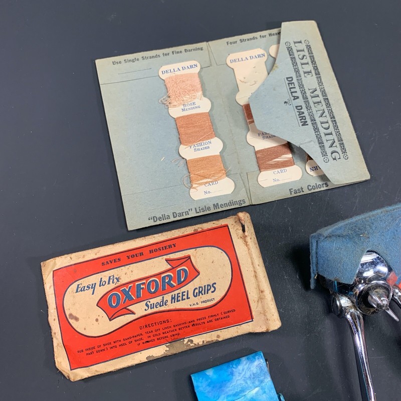 LARGE LOT VINTAGE HABERDASHERY ITEMS SEWING CLOTHING ADVERTISING