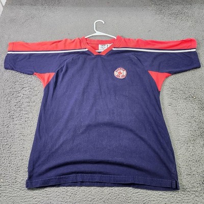 Vintage Boston Red Sox Shirt Mens Medium Blue MLB Baseball Pro Edge 90s