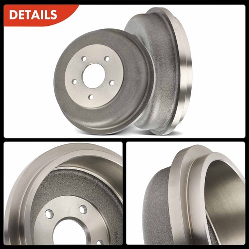 Rear Brake Drums + Ceramic Brake Shoes for Ford Transit Connect 2010 2011-2013