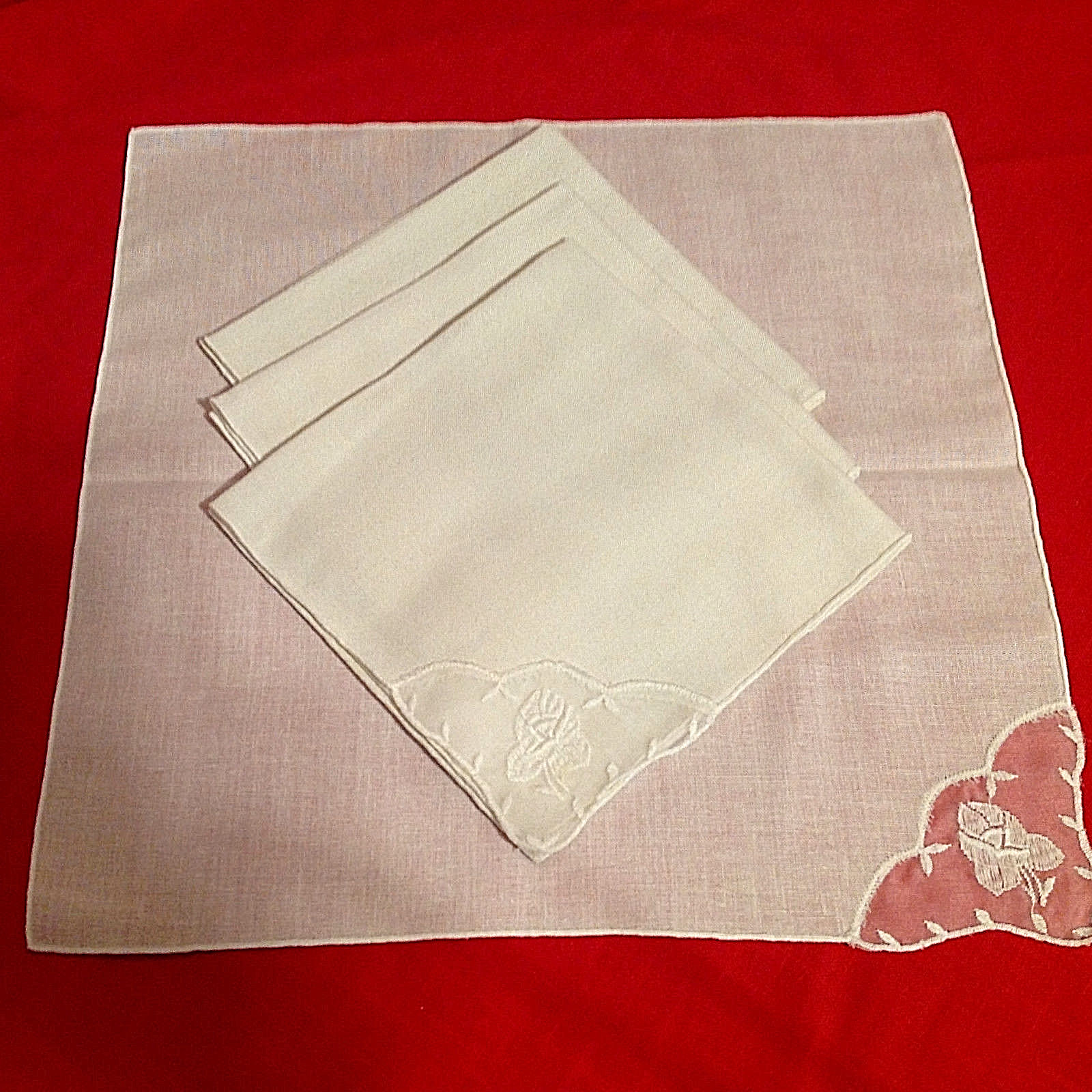 Set of 4 White Table Napkins 16.75