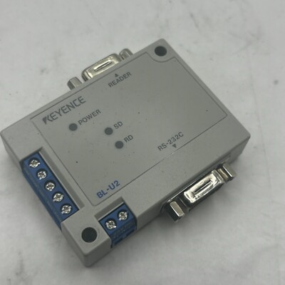 Keyence BL-U2 Barcode Scanner Power Supply 24 VDC RS-232C BLU2 8756690 A