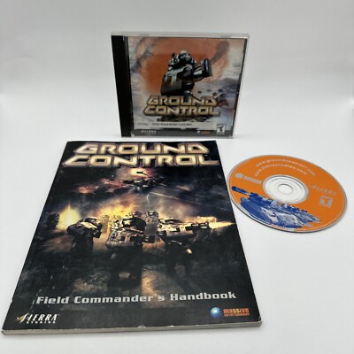 Vintage PC Game Disc Ground Control & Field Commander's Handbook - VGC - 2000