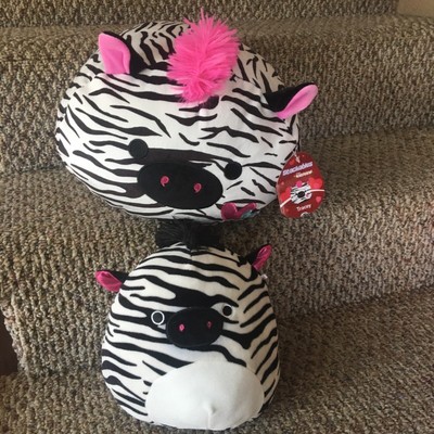 Squishmallows Official 12'' Stackables Lot Of 2 Zebra Plush