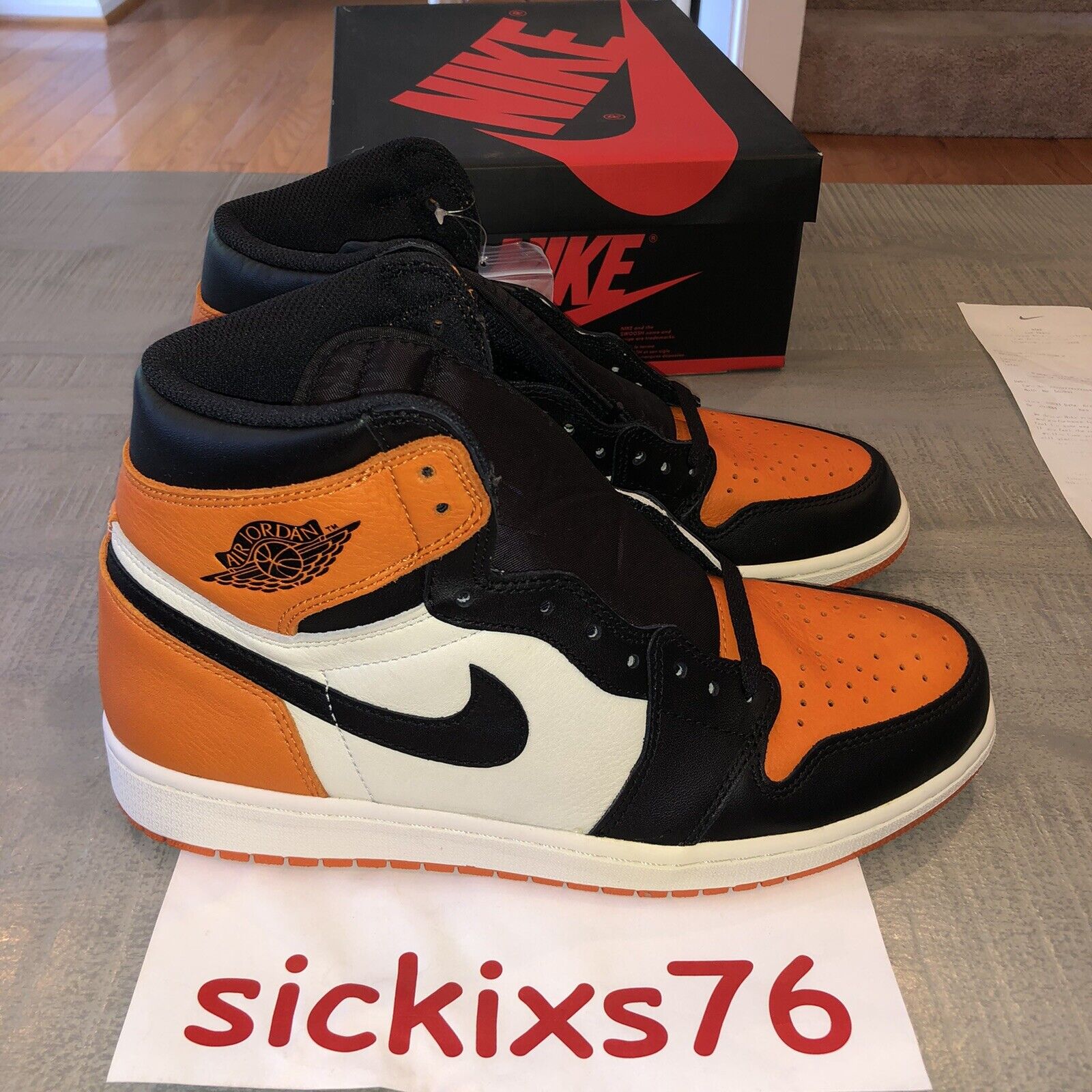 NIKE AIR JORDAN 1 RETRO HIGH OG 'Shattered Backboard' Size NIKE AIR JORDAN 1 RETRO HIGH OG 'Shattered Backboard' Size