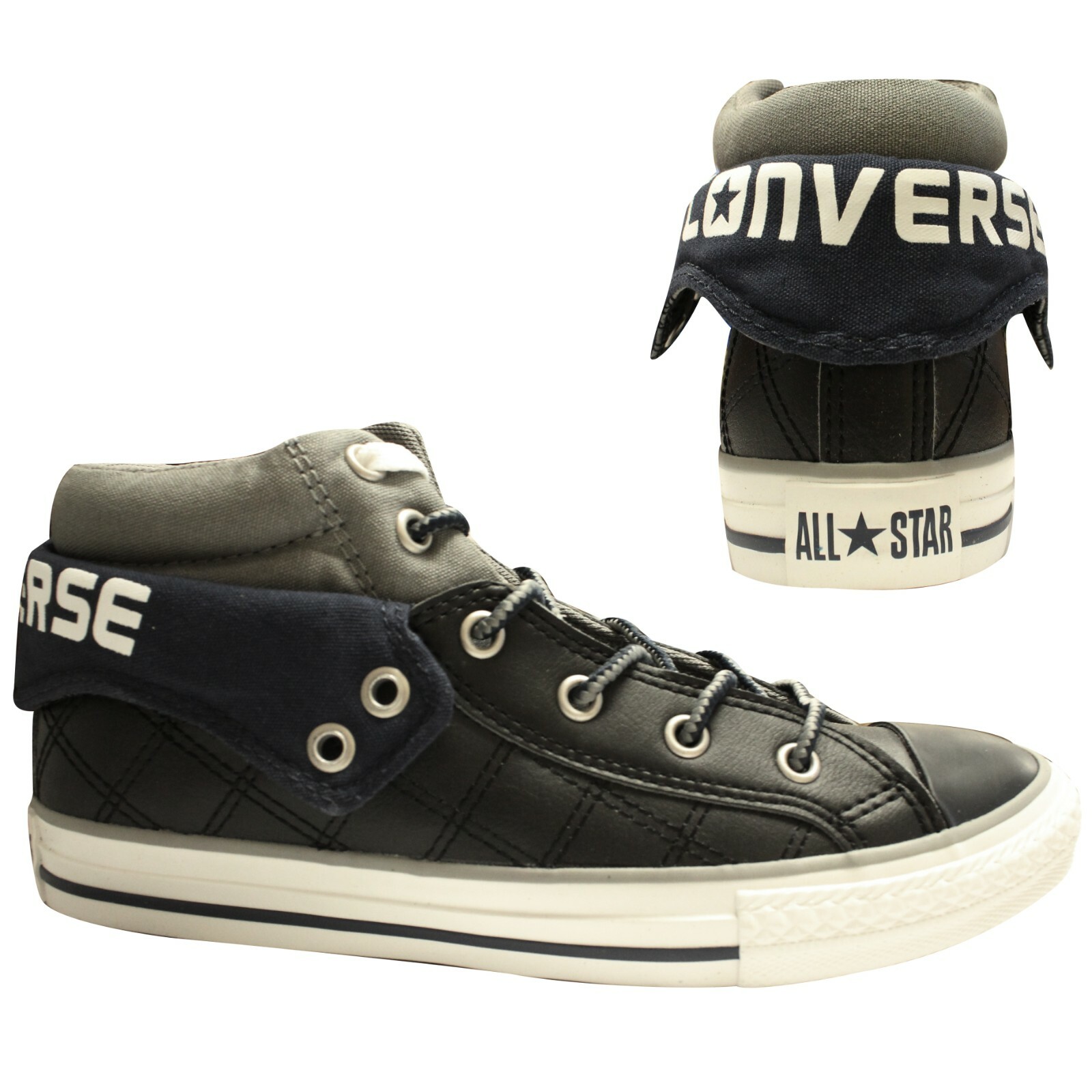 Converse Chuck Taylor Ct PC2 Mid Negro Cuero niños jóvenes entrenadores  336055C Y10B | eBay