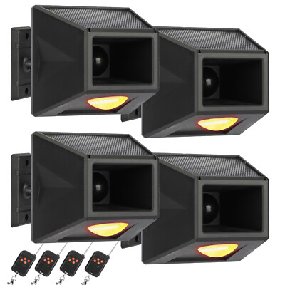 LOT Solar Alarm Burglar Motion Sensor110dB Siren Outdoor LED Strobe Lights L6X8
