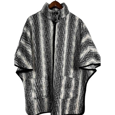 NEW! RO&DE Full Zip Knit Poncho Top Mock Neck - L