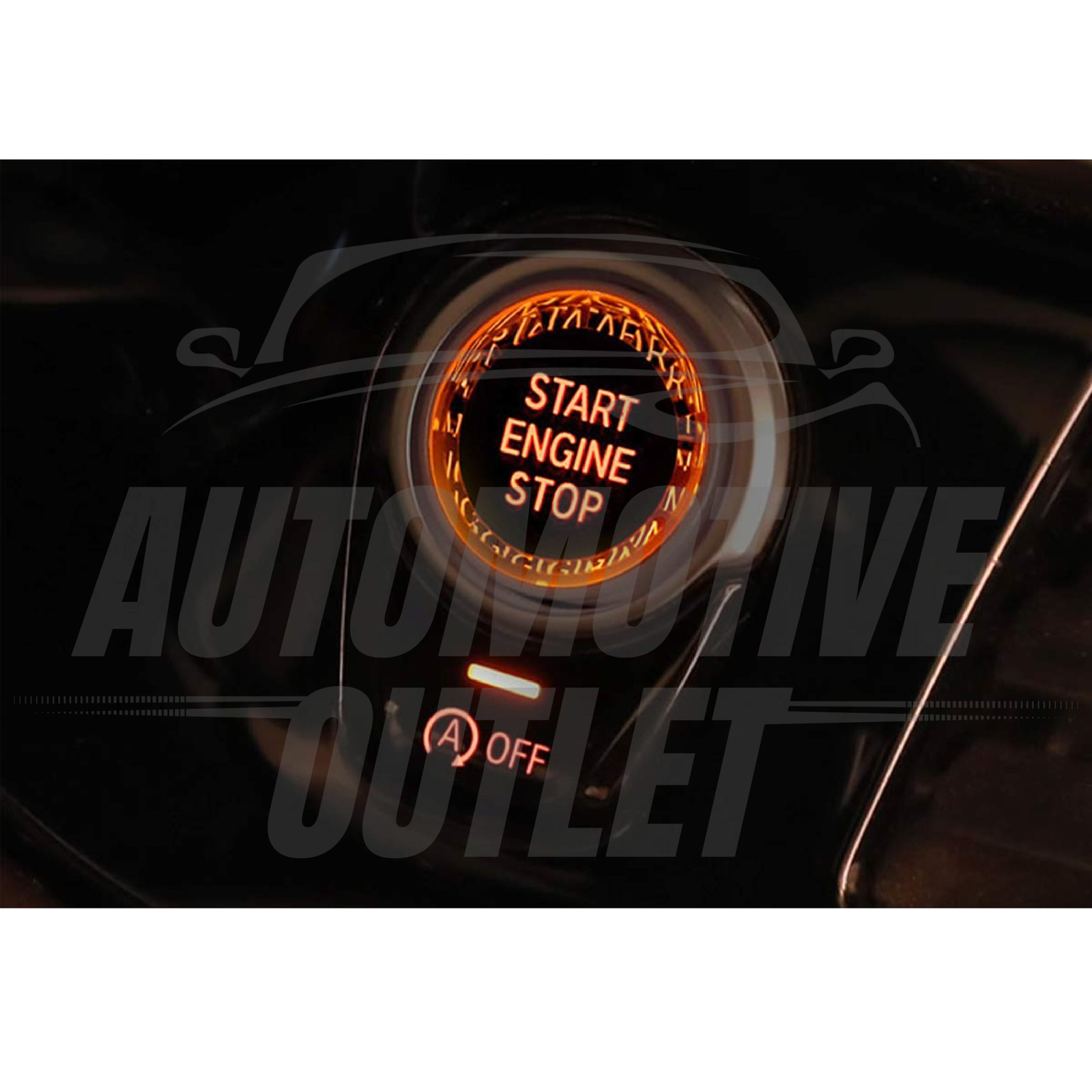 CRYSTAL START STOP BUTTON COVER SILVER WITHOUT OFF FOR BMW 1 3 4 5 6 7 X SERIES 12