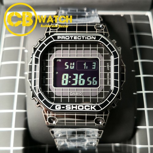 Pre-owned Casio G-shock Bluetooth Radio Wave Solar Gmw-b5000cs-1 Made In Japan