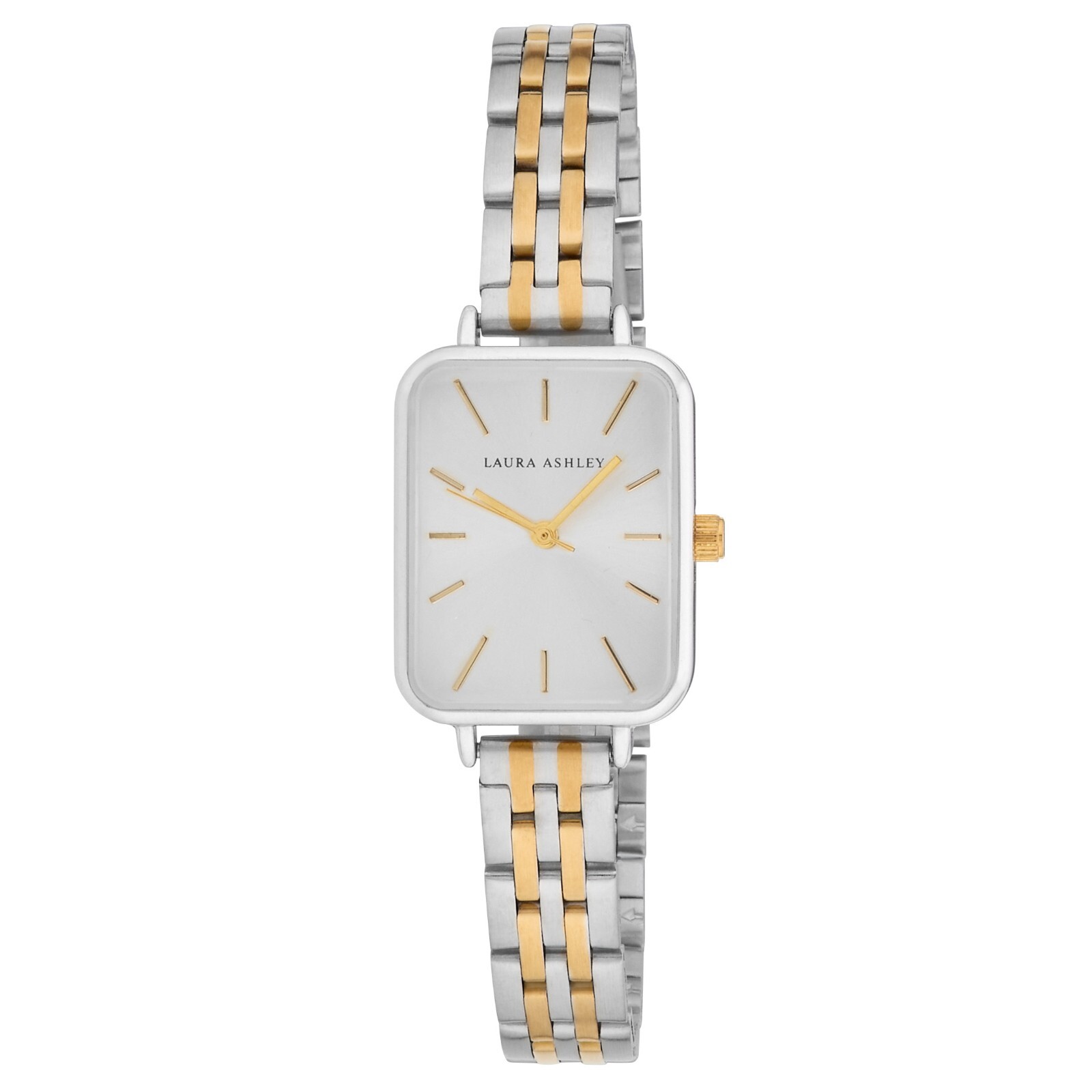 Laura Ashley Women's Rectangular 22mm Link Bracelet Watch (LA2093