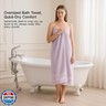 REDKISS 100% Cotton Bath Towels Set of 2, Extra Large Bath Sheets 35 X 70 Inches, 800 GSM, Quick Dry, Ultra Soft and Super Absorbent Bathroom Towel Sets for Bathroom, Gym, Spa, Pool and Hotel, Purple